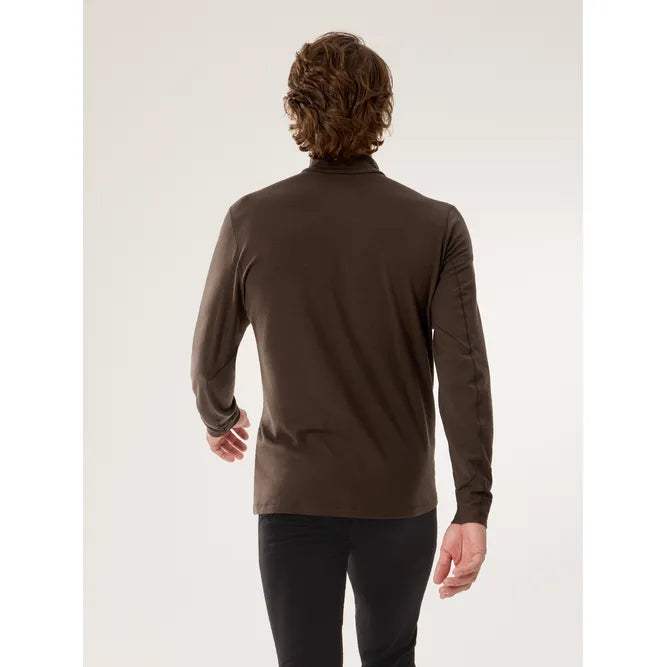 Arc'teryx Men's Rho Merino Wool Zip Neck in Carob