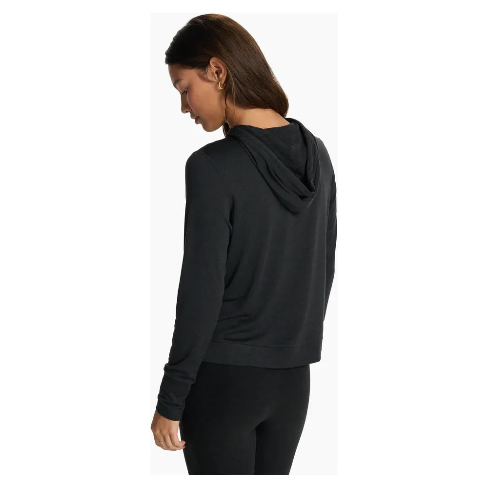 Vuori Women's Halo Essential Hoodie in Black Heather