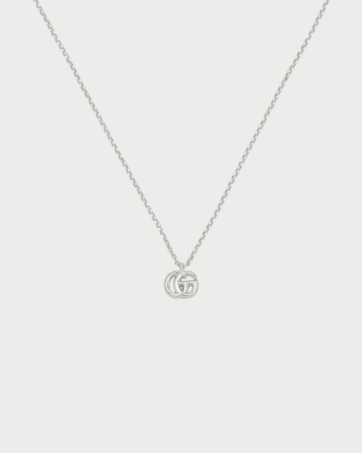 GUCCI GG Marmont Pendant Necklace Metal(Silver)