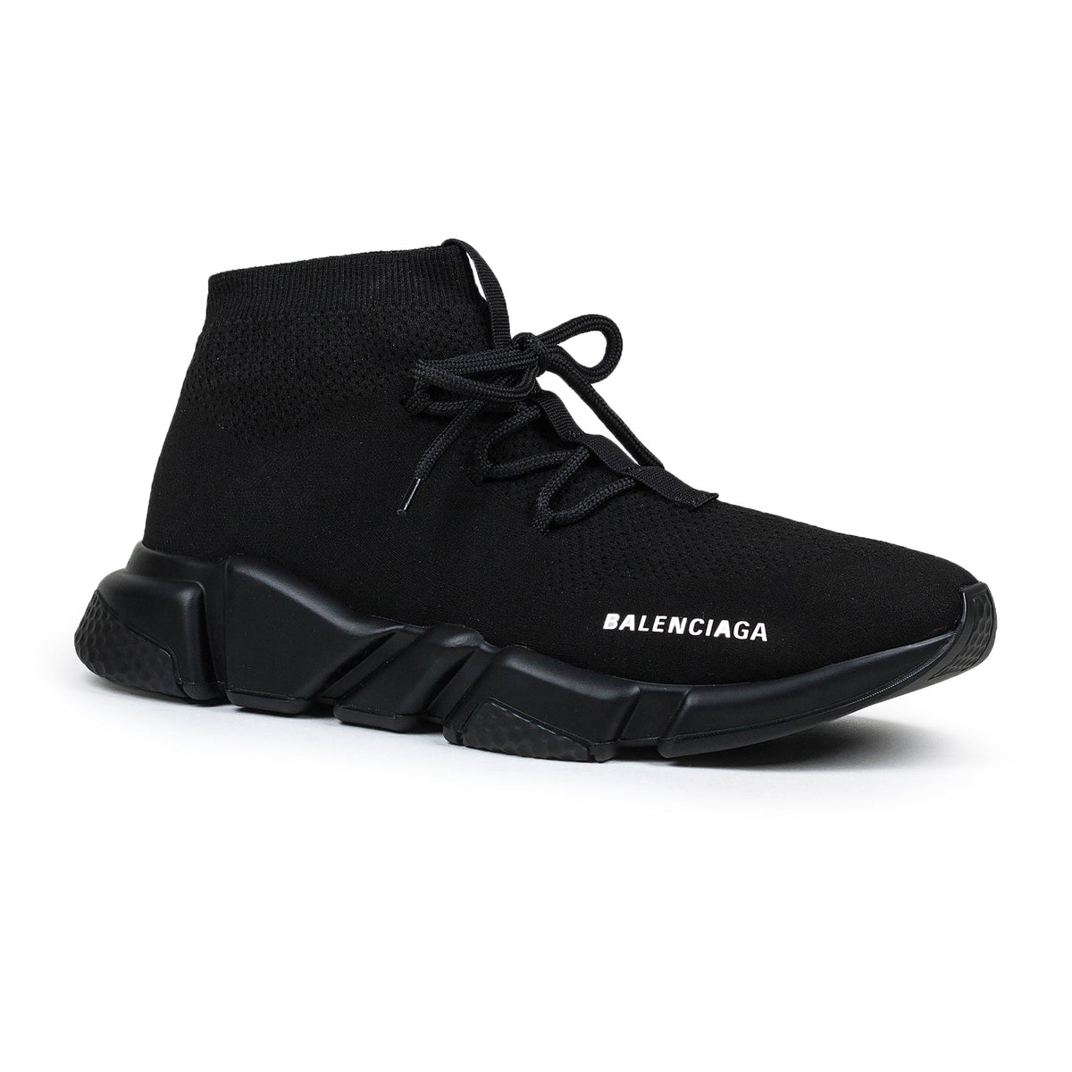 Balenciaga Speed Knit Lace Sock Triple Black Sneakers