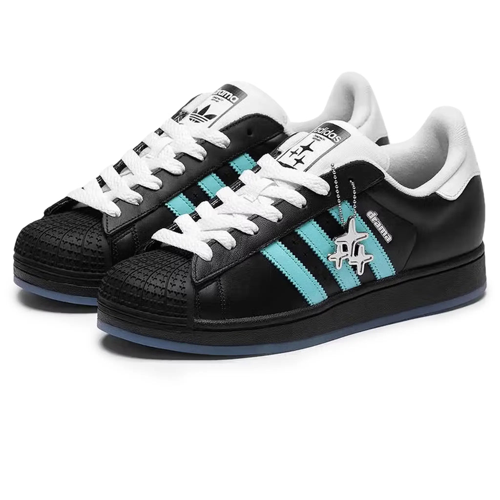 Drama Call x Adidas Superstar II Black Metrolink Blue Sneakers