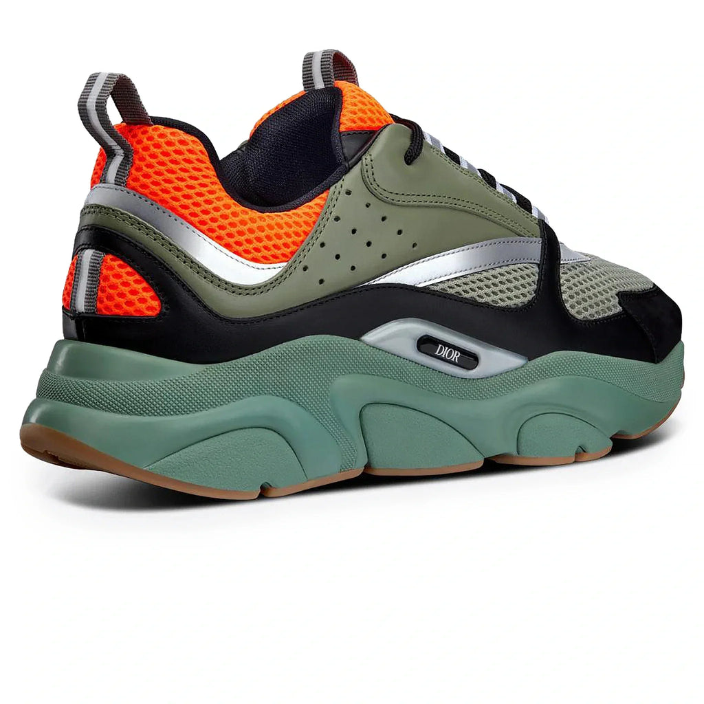 Dior B22 Orange Olive Black Trainer - Green