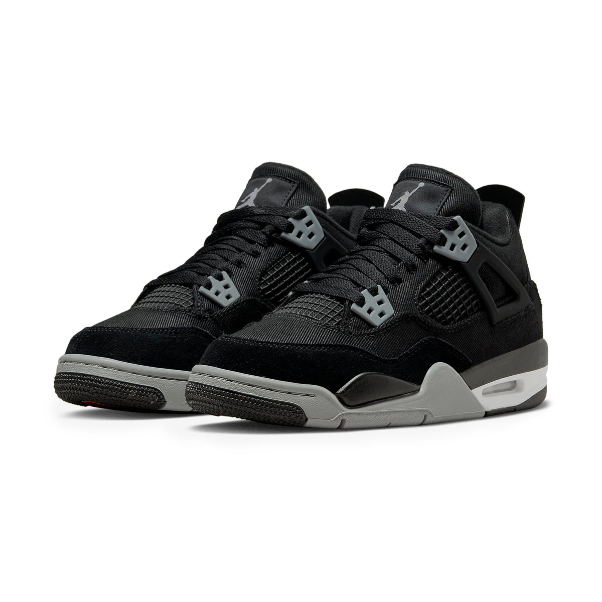 Air Jordan 4 Retro Black Canvas (GS) Sneakers