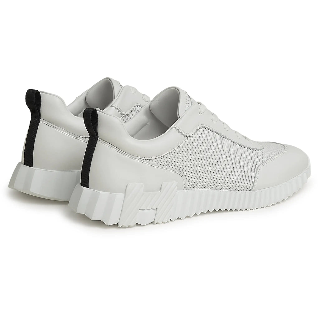 Hermes Paris Bouncing Perforated Leather Sneaker Blanc