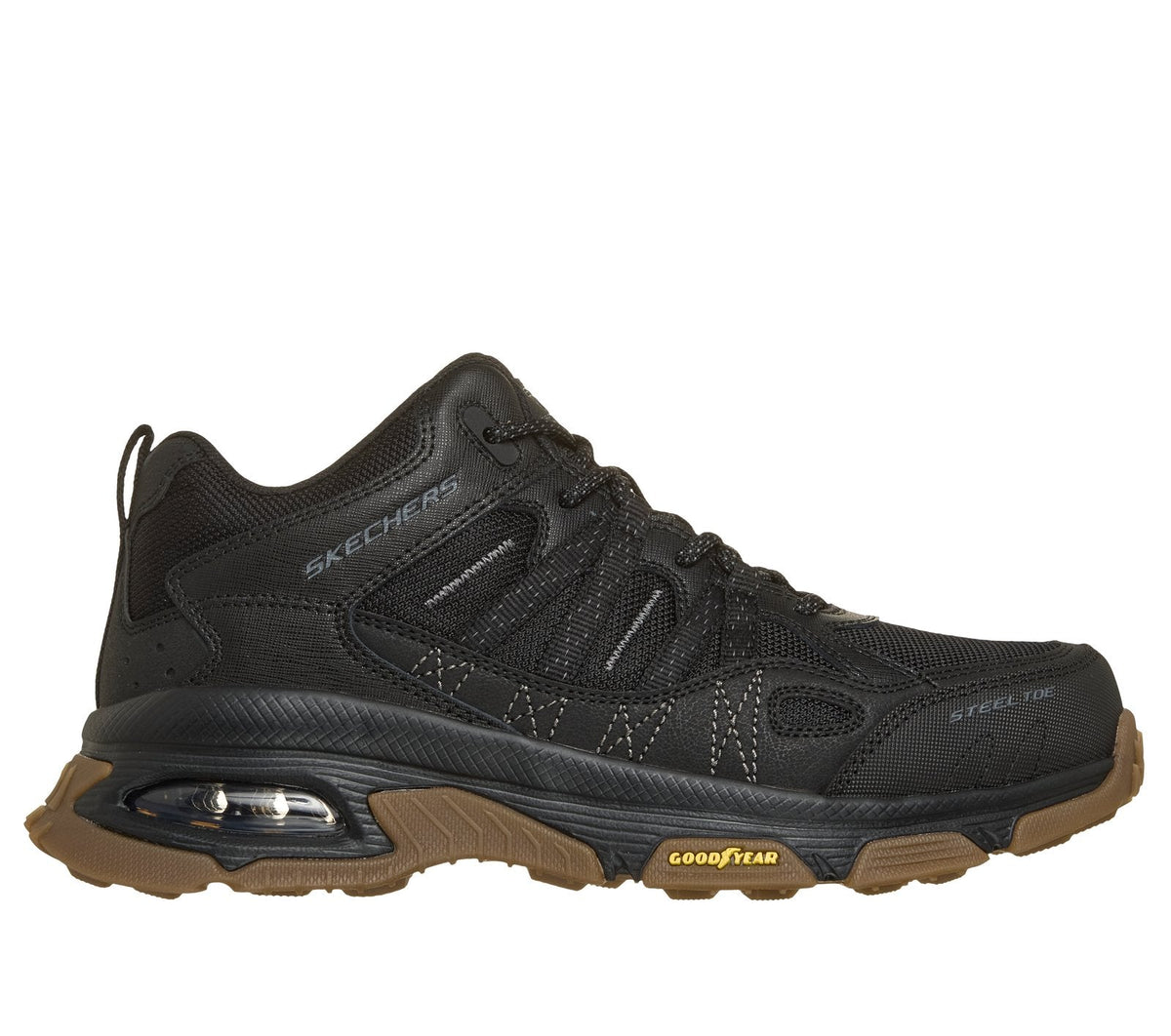 Work: Skech-Air Envoy Steel Toe - Arkago, BLACK