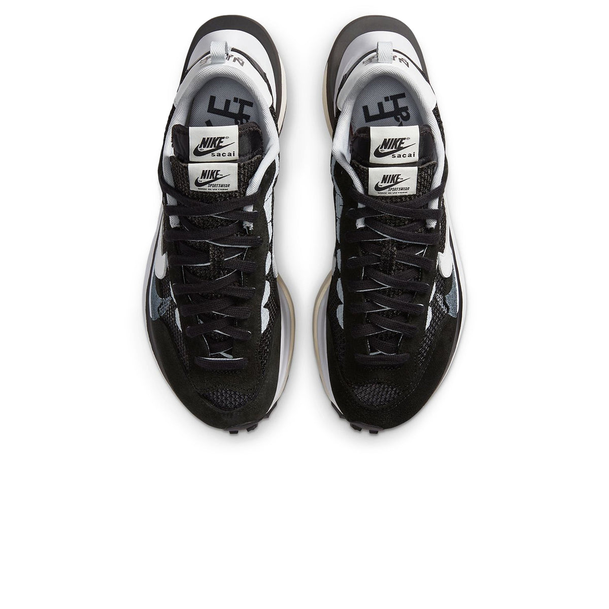 Nike x Sacai Vaporwaffle Black White Sneakers