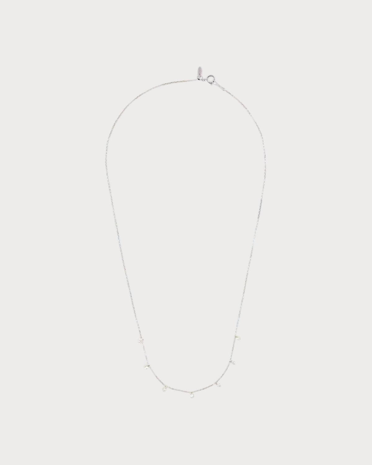 PERSEE White Gold and Diamond 7-Stone Danae Necklace(White Gold)