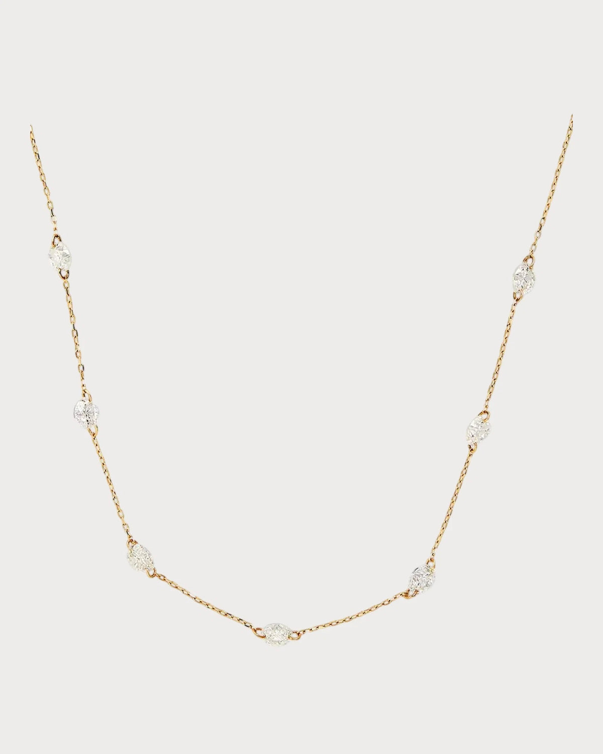 PERSEE Yellow Gold and Diamond 7-Stone Danae Necklace(Yellow Gold)
