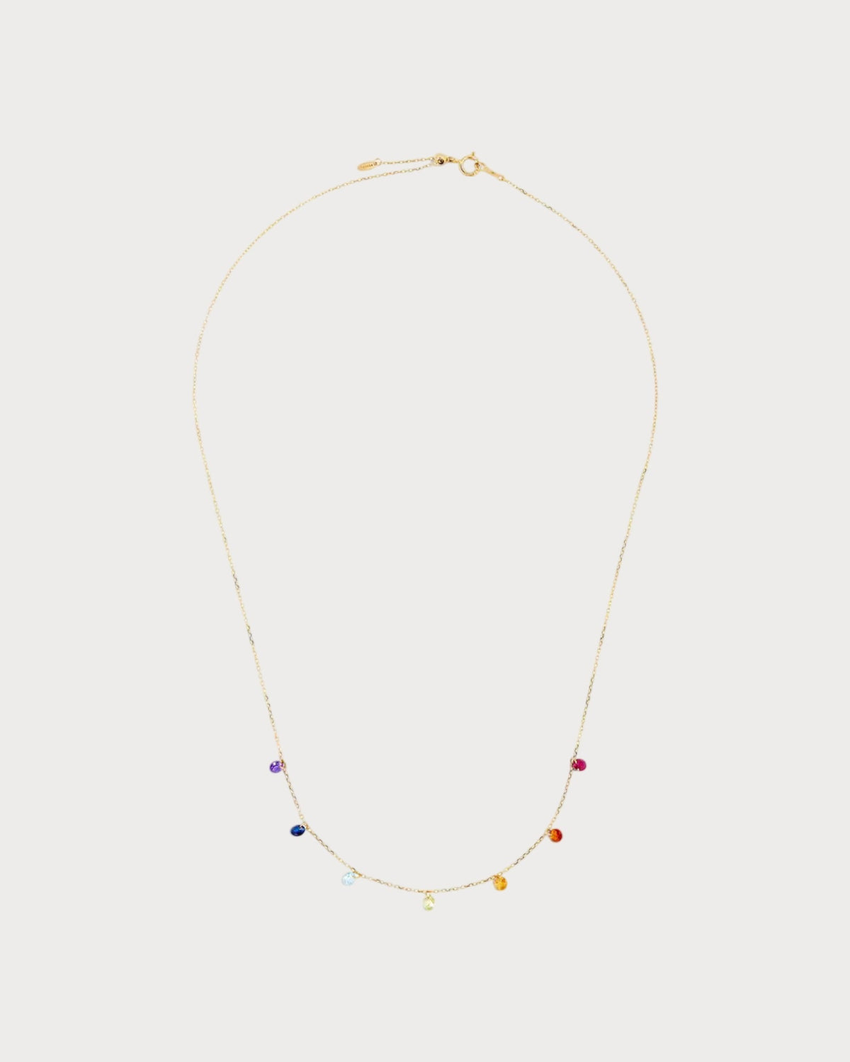 PERSEE Yellow Gold and Sapphire Chakra Necklace(Yellow Gold)