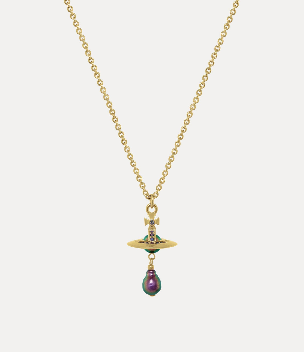 VIVIENNE WESTWOOD Aleksa Pendant Necklace Brass(Gold)