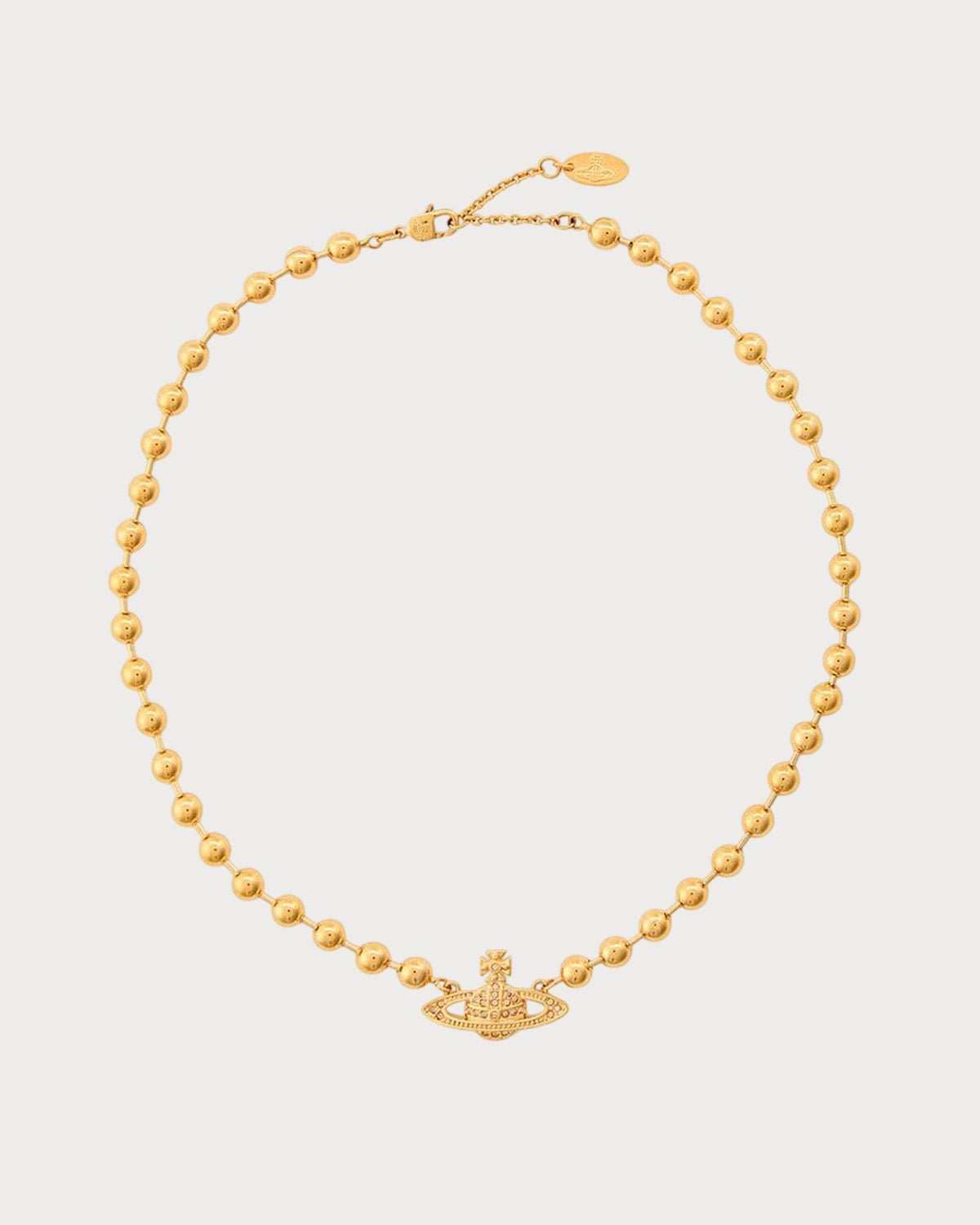 VIVIENNE WESTWOOD Thames Bas Relief Orb Necklace Brass(Mini/Gold)