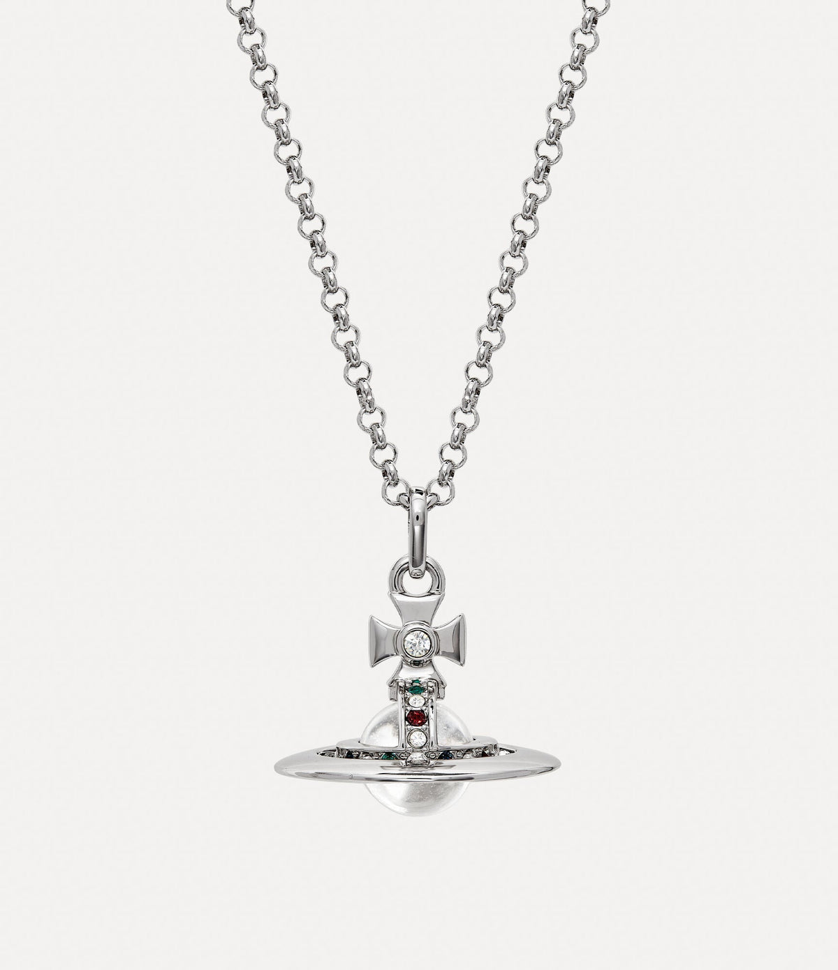 VIVIENNE WESTWOOD Tiny Orb Pendant Necklace Brass(Silver)